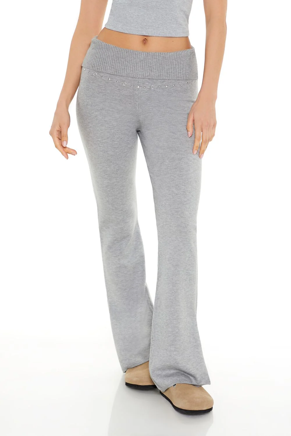 Rhinestone Sweater-Knit Pants - Image 2