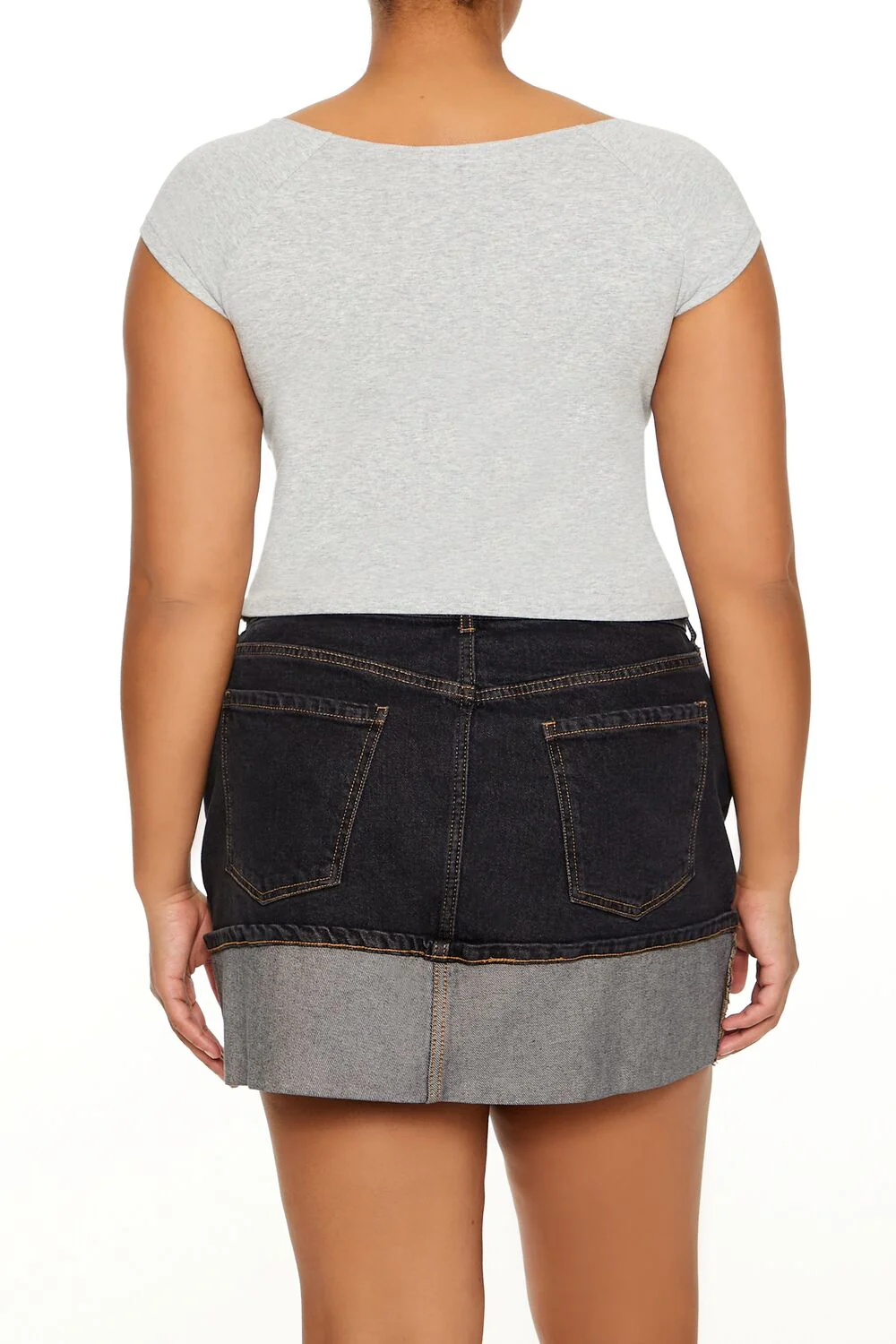 Plus Size Cropped Cap-Sleeve Tee - Image 5