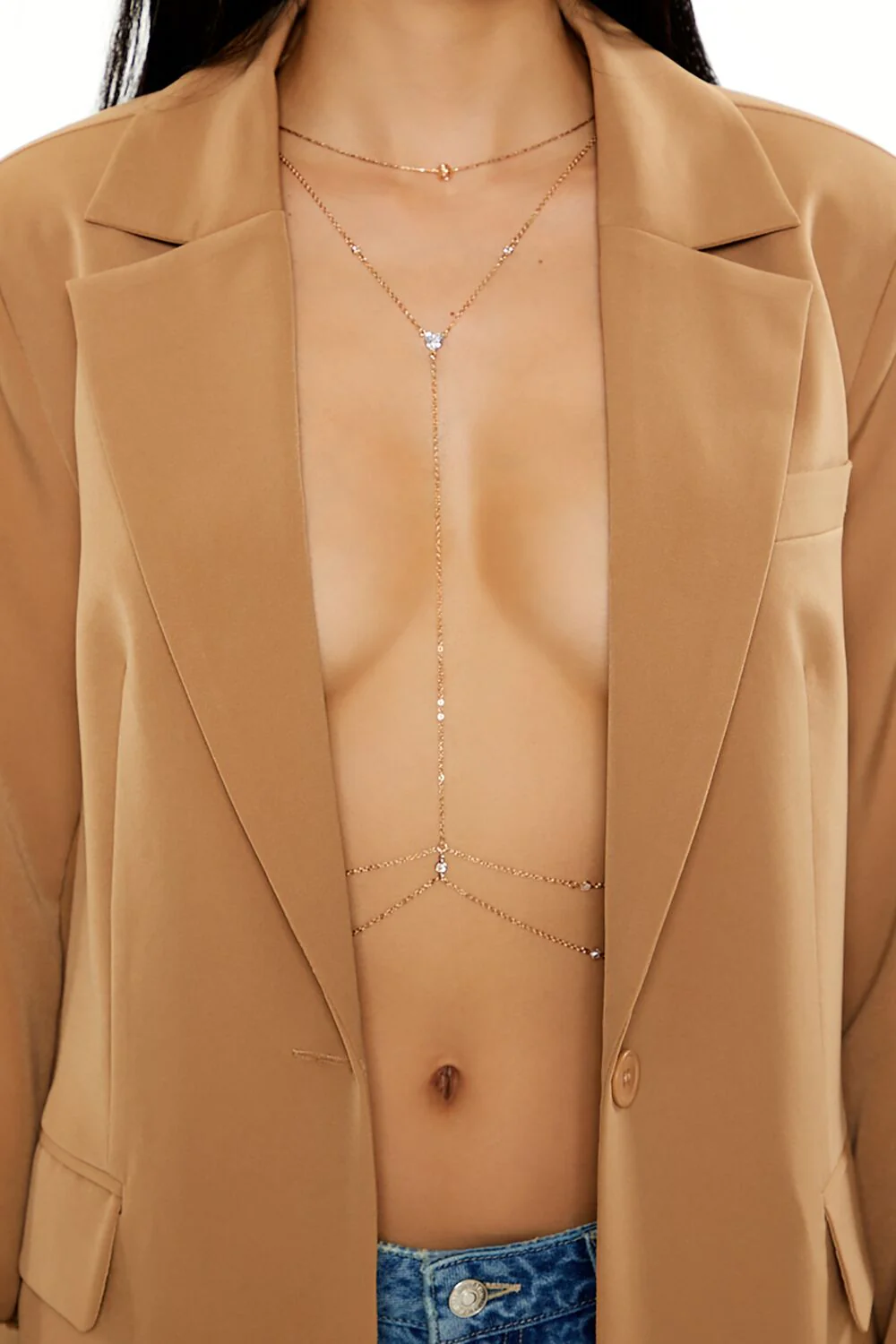 Rhinestone Caged Body Chain - Image 2