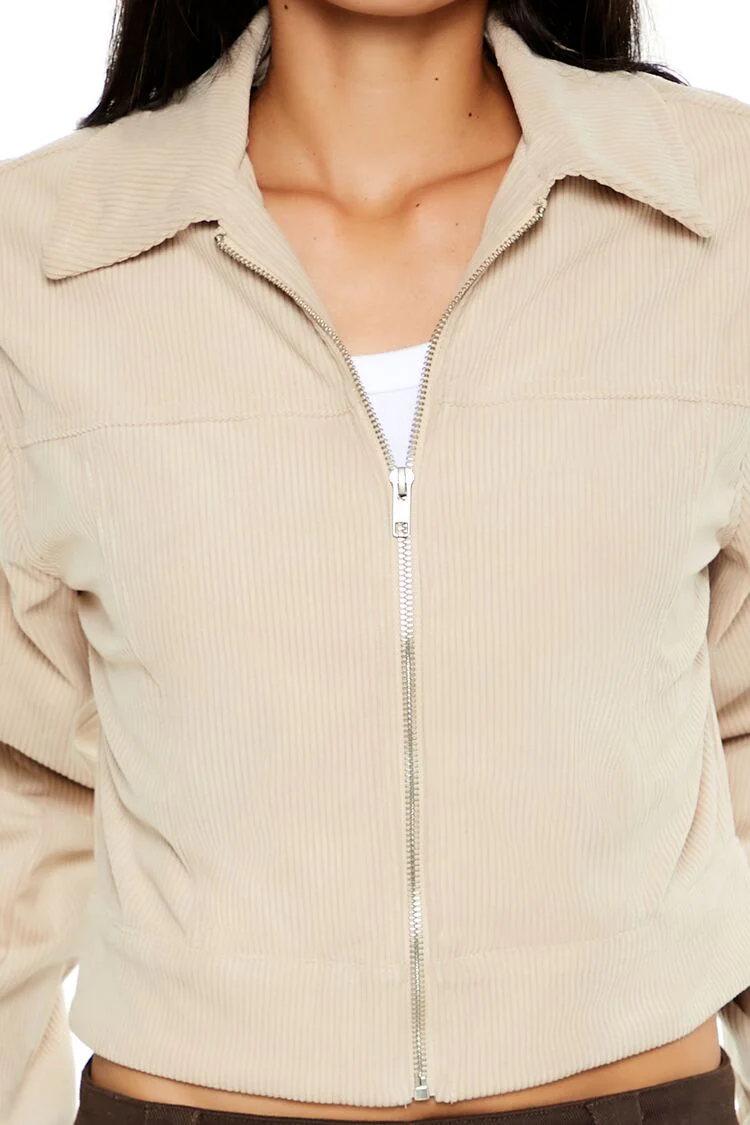Corduroy Zip-Up Moto Jacket - Image 3