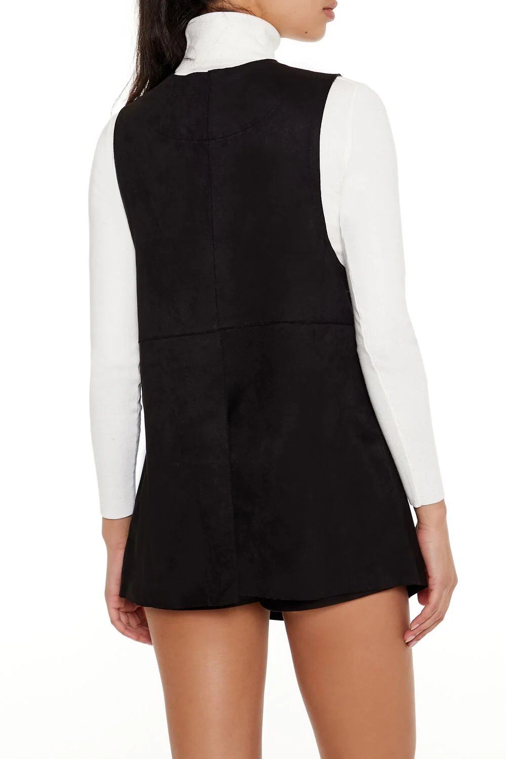 Faux Suede Longline Vest - Image 5