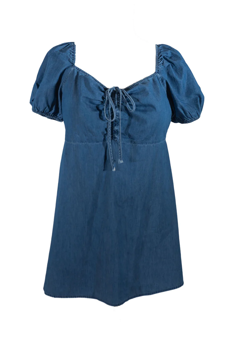 Plus Size Denim Mini Dress - Image 2