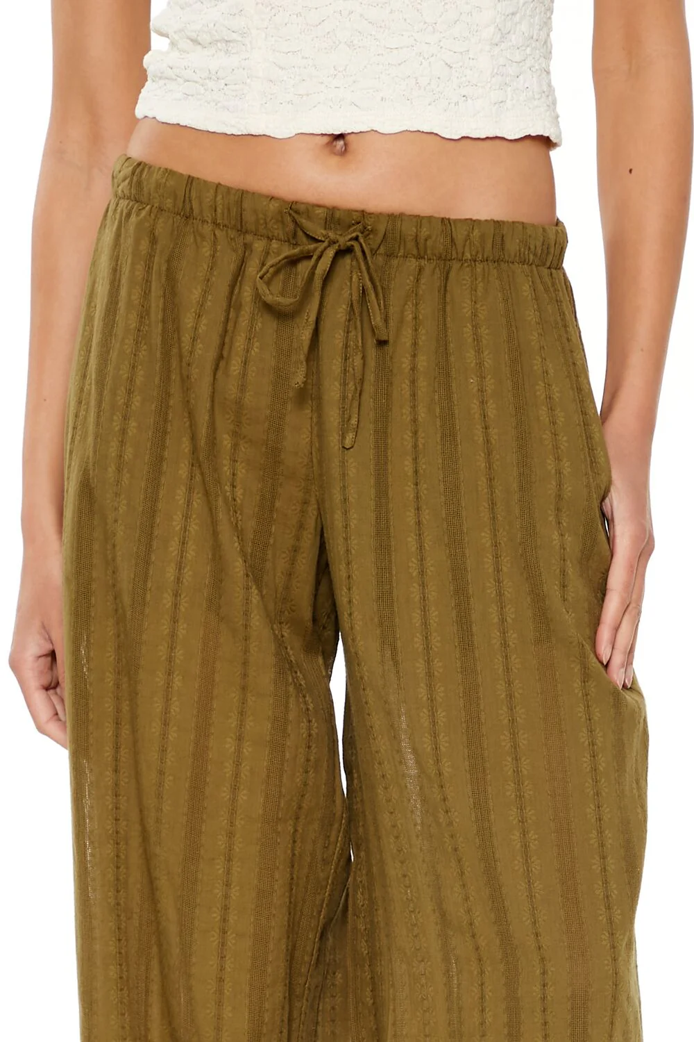 Wide-Leg Pinstriped Pants - Image 5
