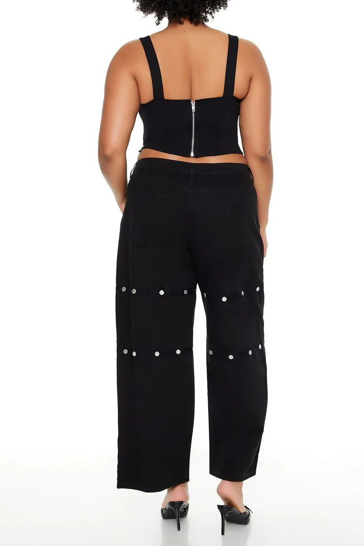 Plus Size Studded High-Rise Pants - Image 4