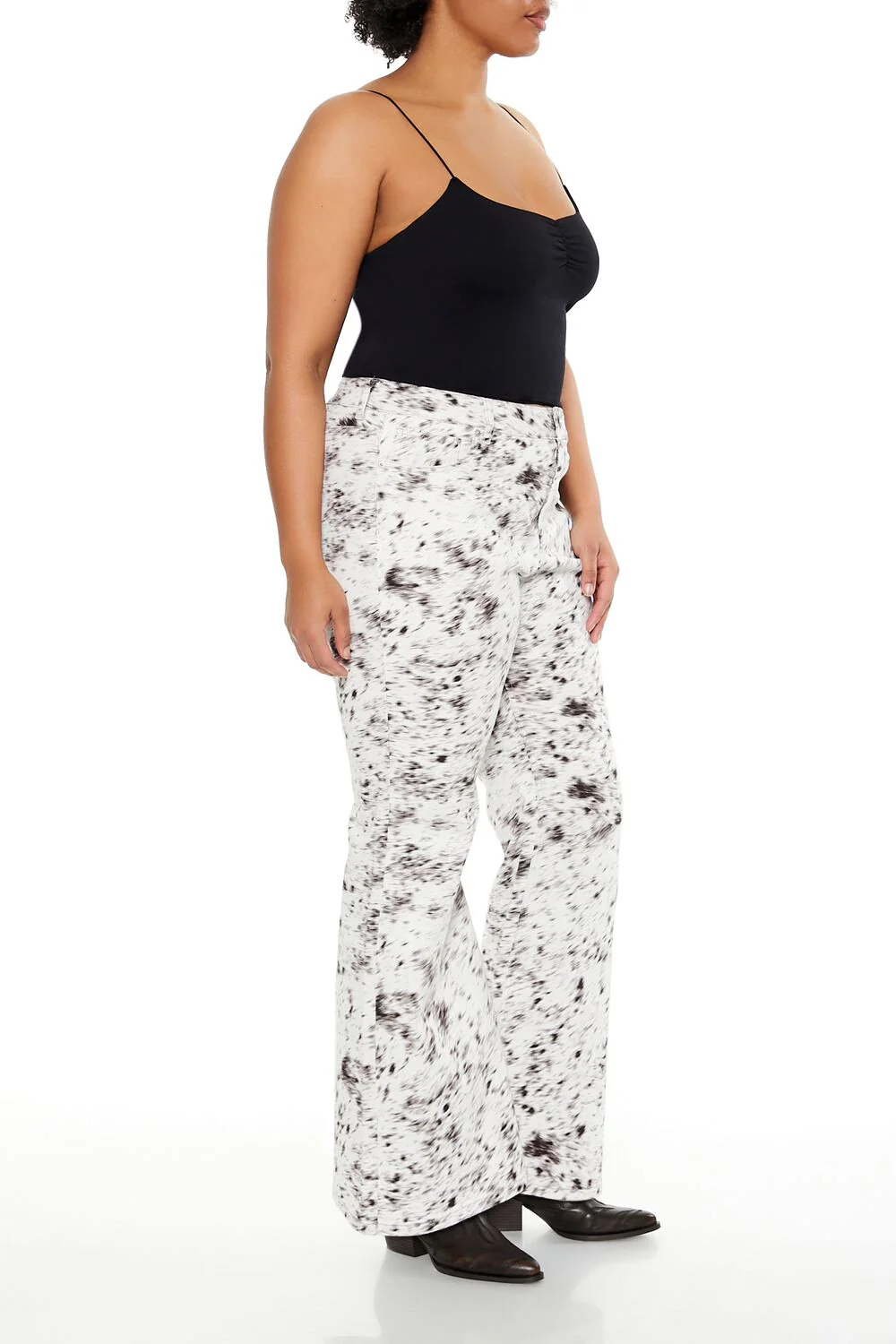 Plus Size Spotted High-Rise Pants - Image 3