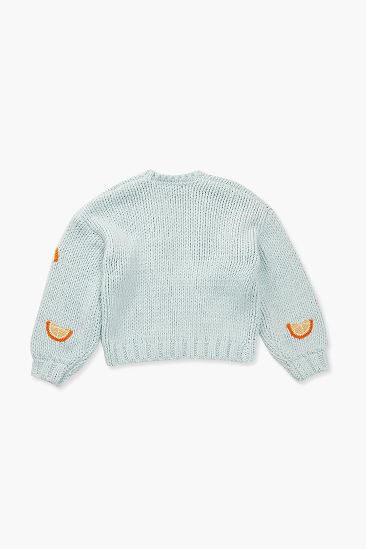Girls Orange Cardigan Sweater (Kids) - Image 2