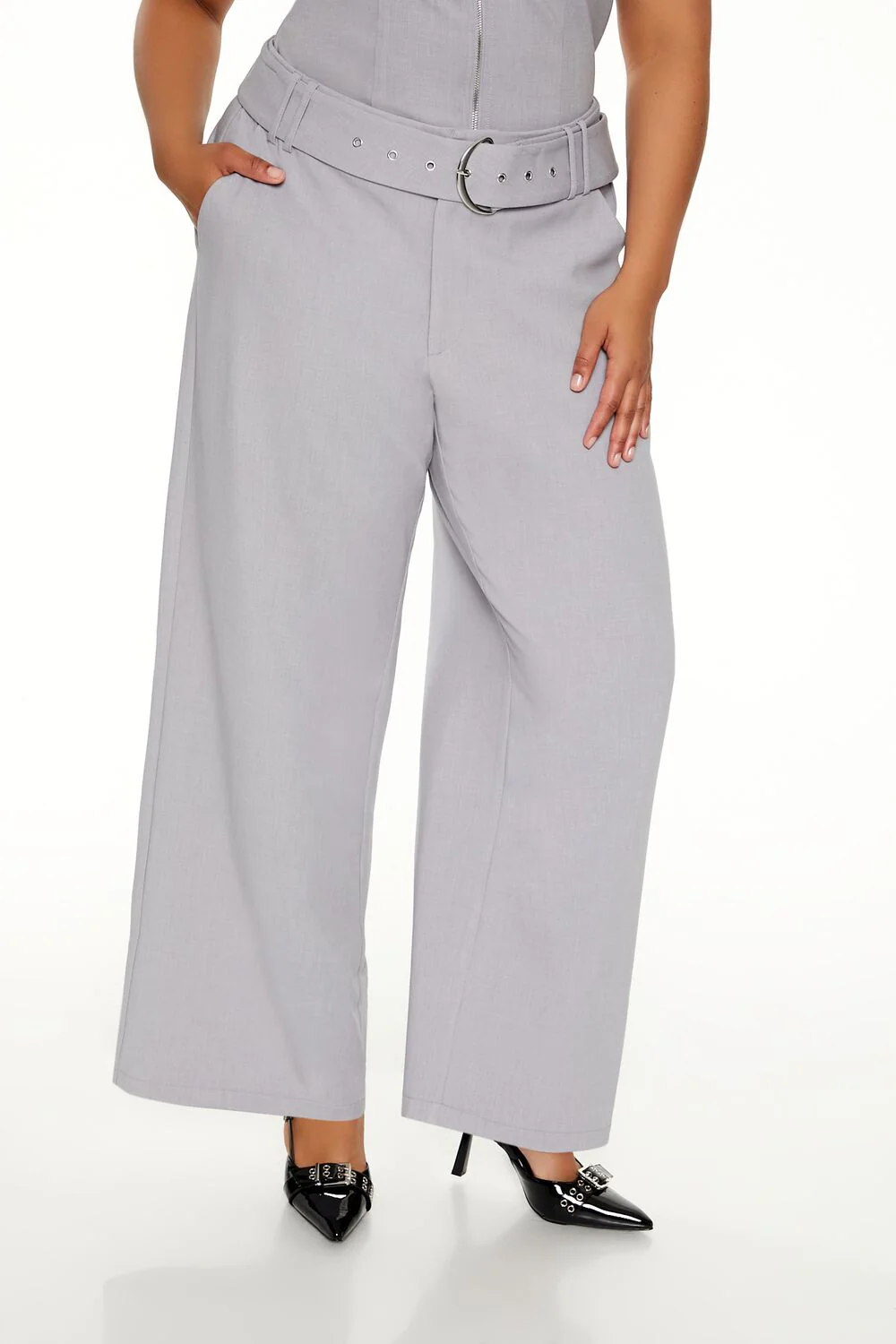 Plus Size High-Rise Wide-Leg Pants - Image 2