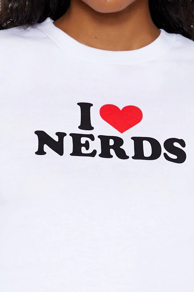 I Love Nerds Cropped Tee - Image 3