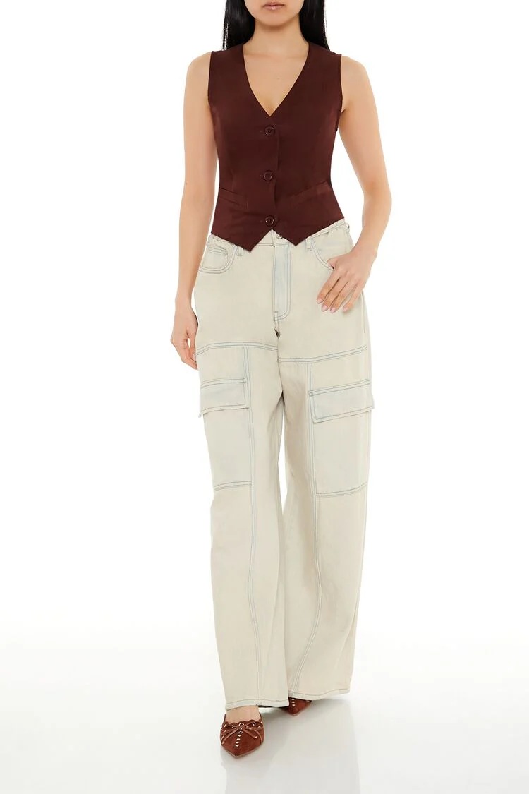 V-Neck Cropped Hem Vest - Image 17