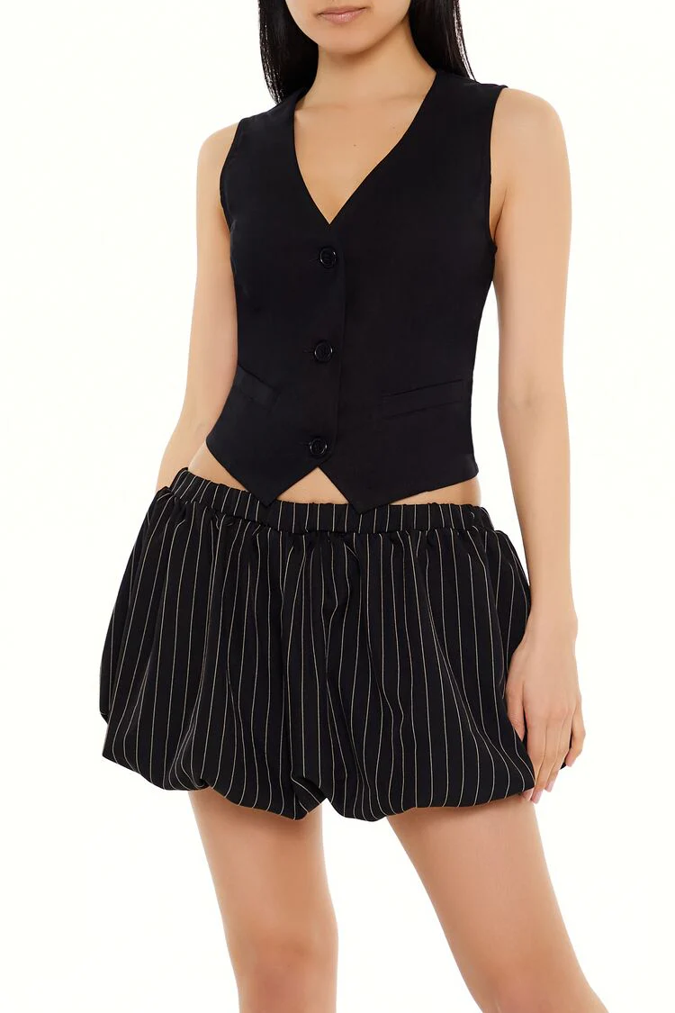 V-Neck Cropped Hem Vest - Image 6