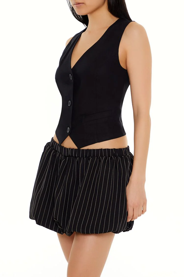 V-Neck Cropped Hem Vest - Image 9
