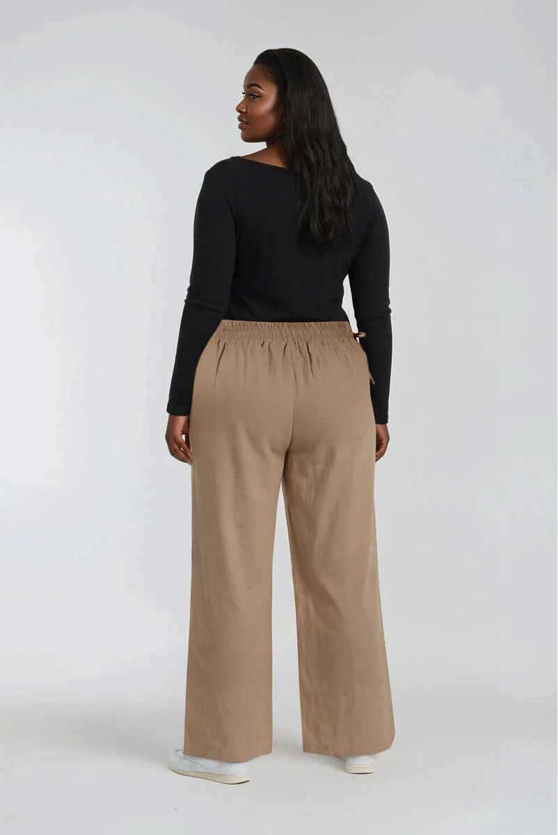 Plus Size Wide-Leg Side-Drawstring Pants - Image 2