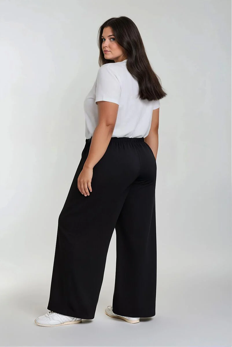 Plus Size Wide-Leg Drawstring Pants - Image 2