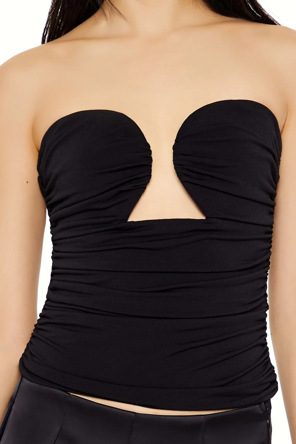 Cutout Ruched Tube Top - Image 3