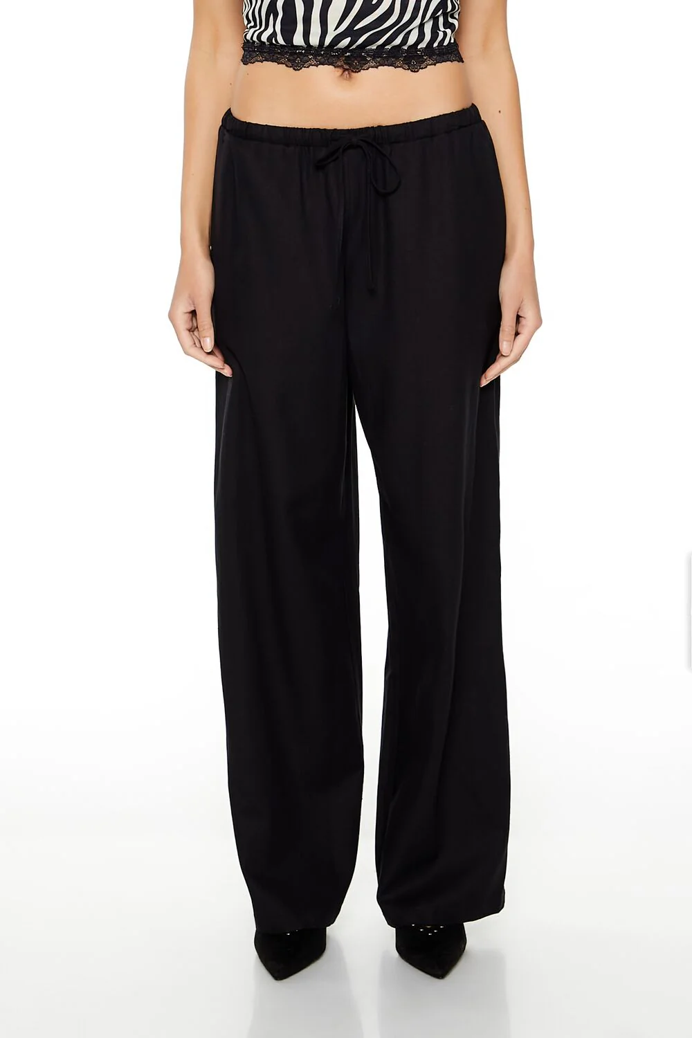 Drawstring Wide-Leg Pants - Image 2