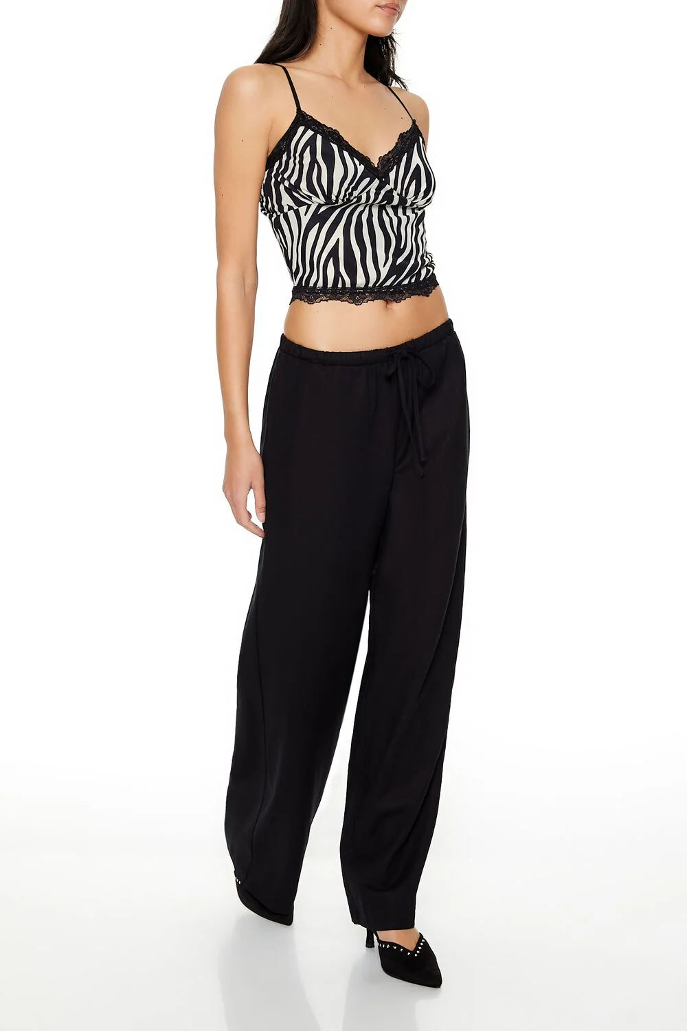 Drawstring Wide-Leg Pants - Image 3