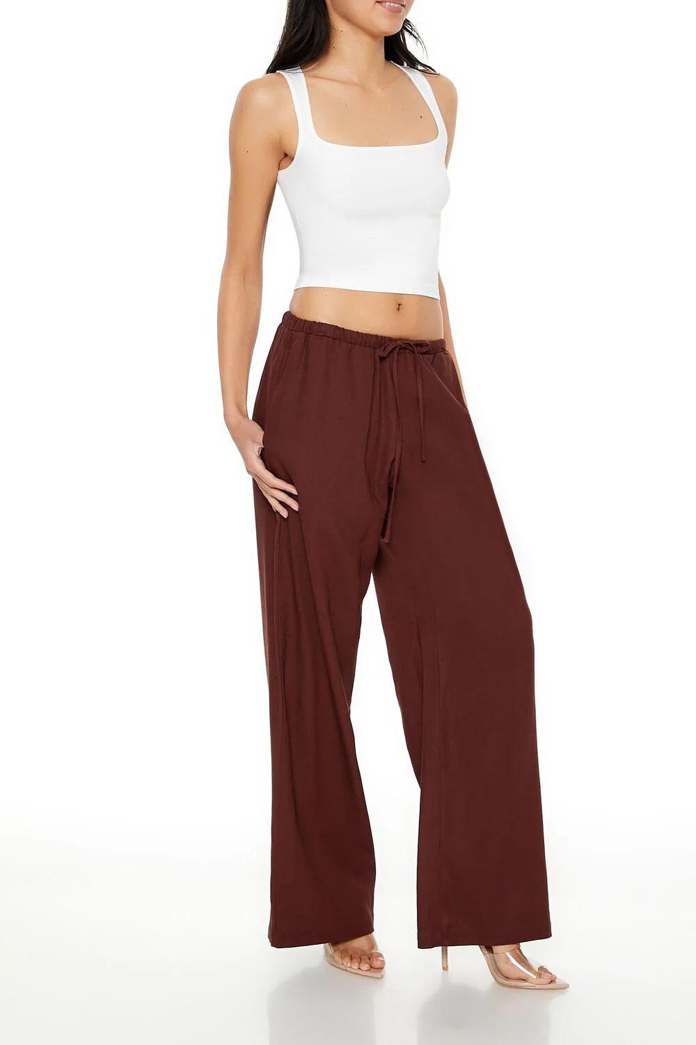 Drawstring Wide-Leg Pants - Image 9