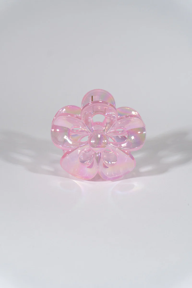 Iridescent Flower Hair Claw Clip - Image 3