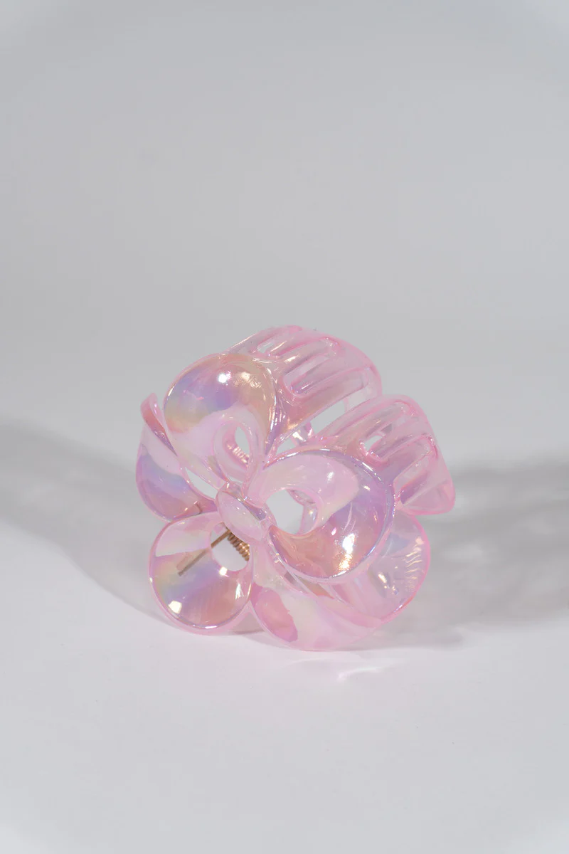 Iridescent Flower Hair Claw Clip - Image 4