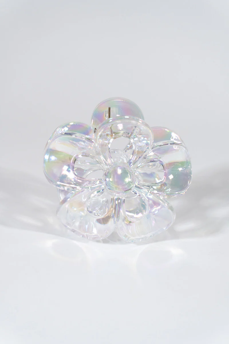 Iridescent Flower Hair Claw Clip - Image 5