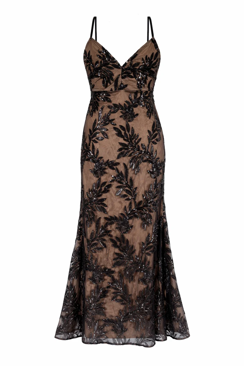 Plus Size Embroidered Sequin Dress - Image 5
