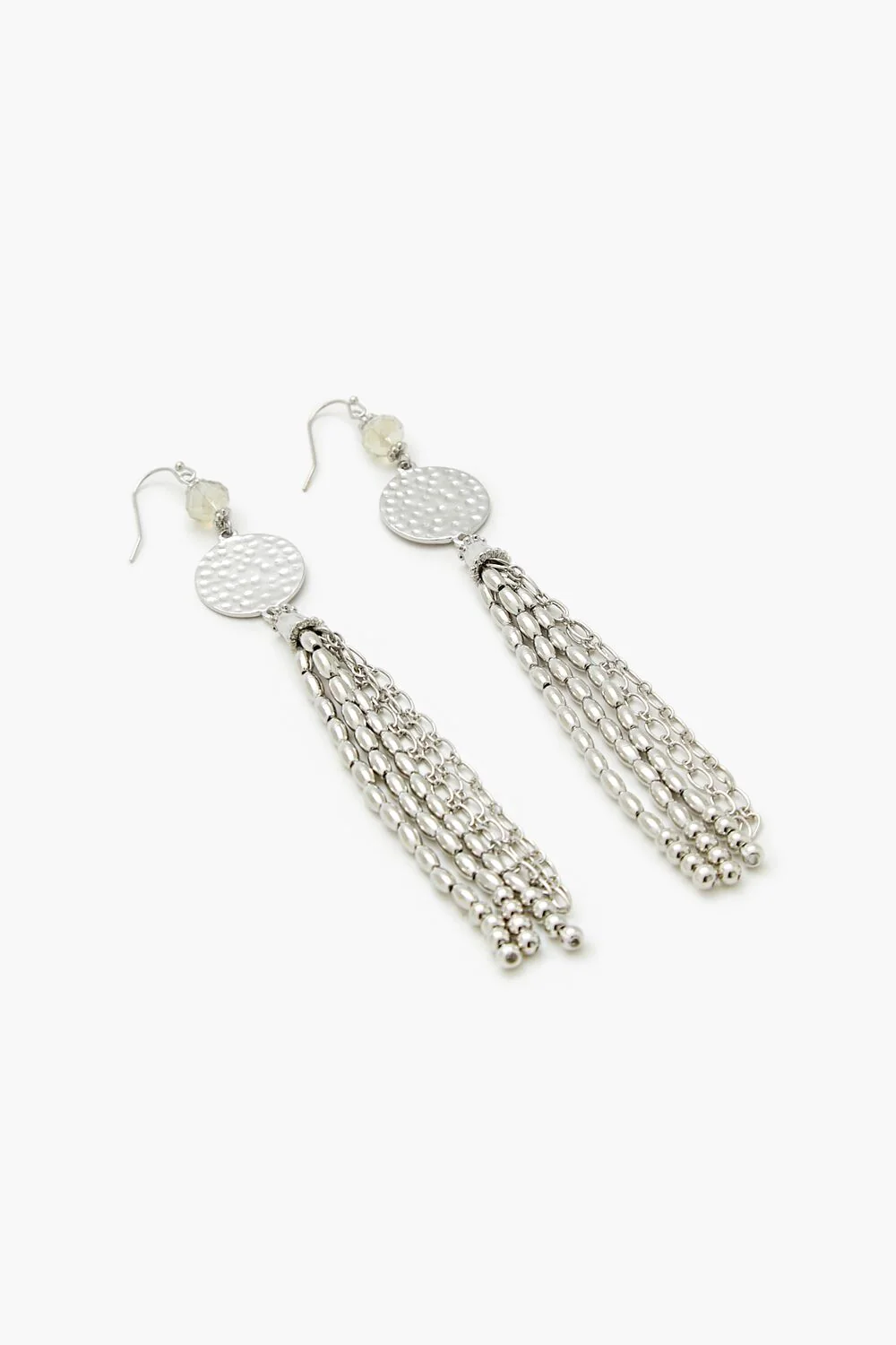 Beaded Chain Drop Earrings - Image 2