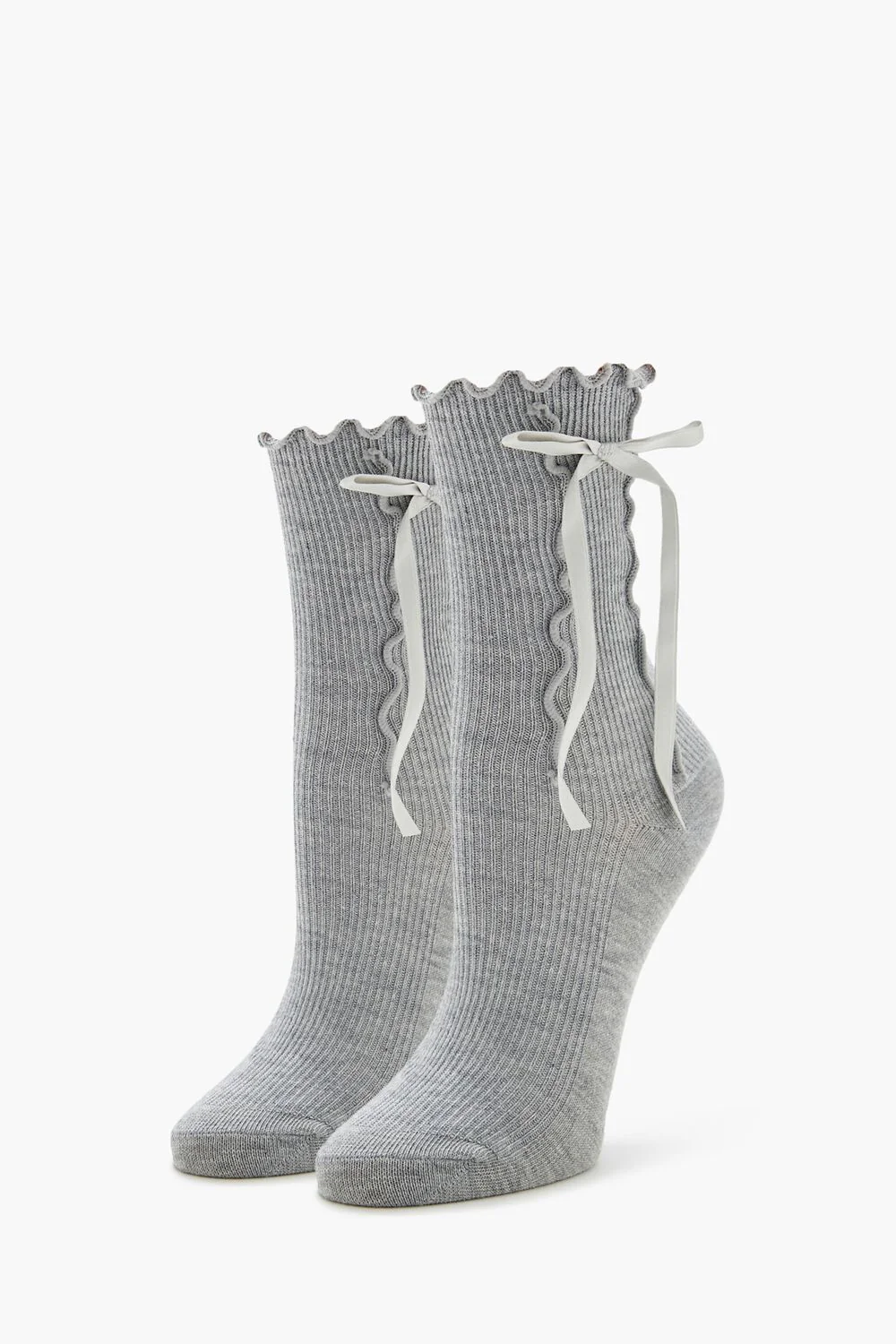 Bow Lettuce-Edge Crew Socks - Image 4