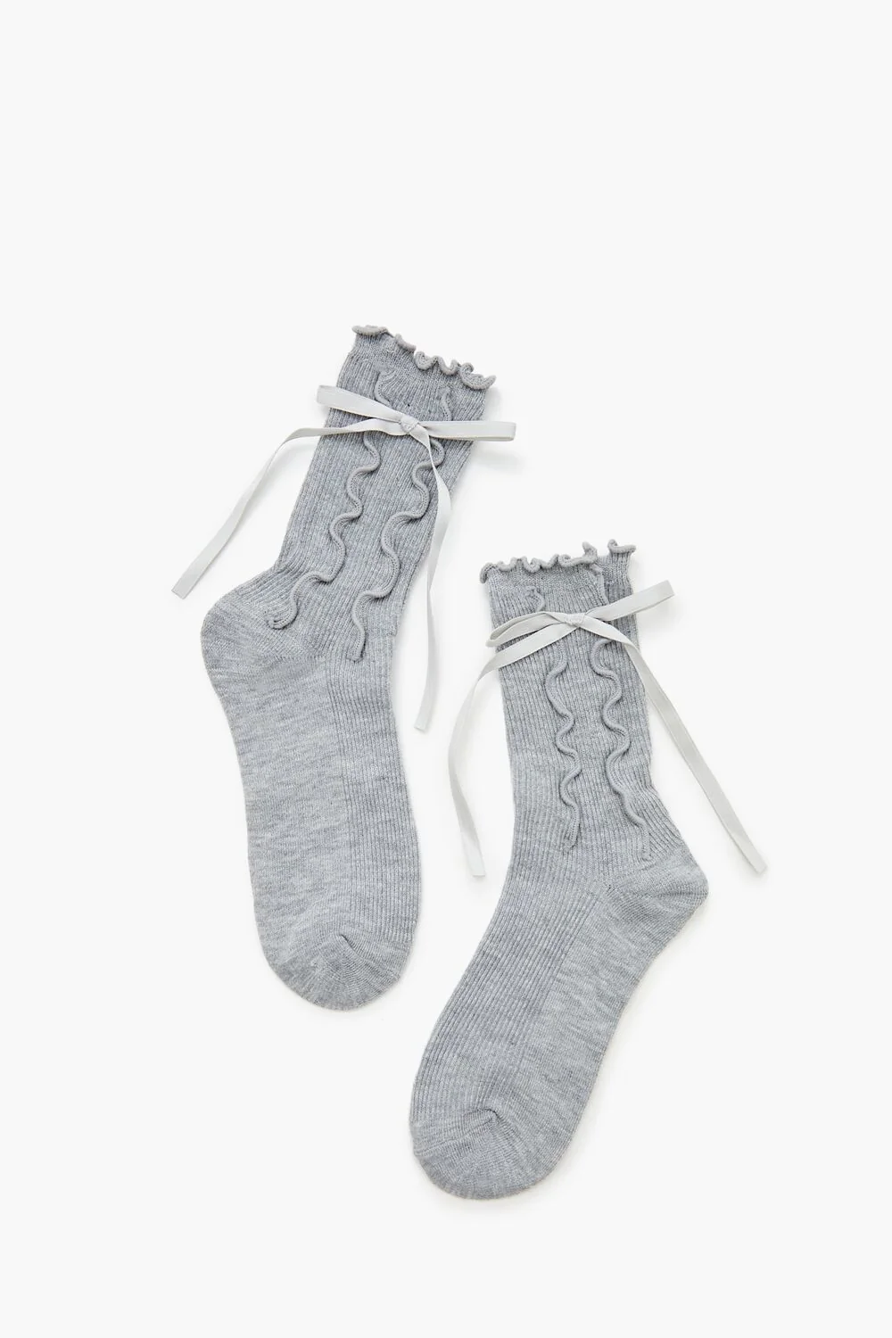 Bow Lettuce-Edge Crew Socks - Image 5