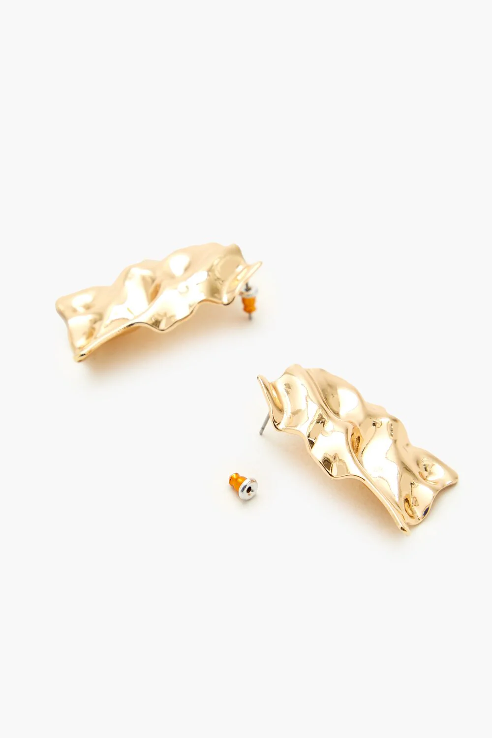 Hammered Abstract Drop Earrings - Image 3
