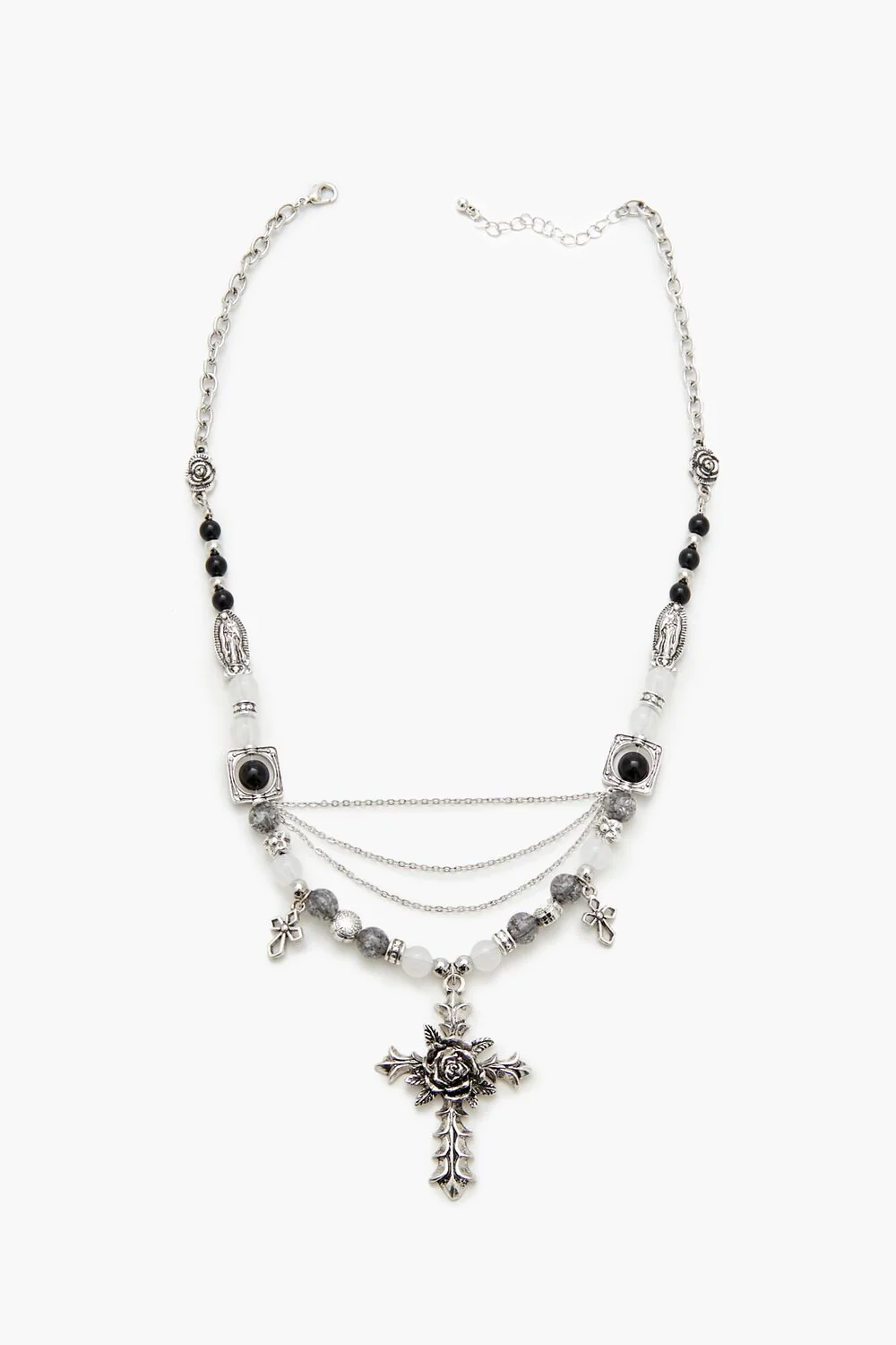 Beaded Cross Pendant Necklace - Image 2