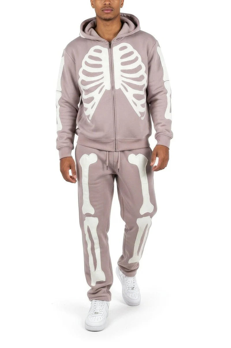 Skeleton Graphic Zip-Up Hoodie - Image 3
