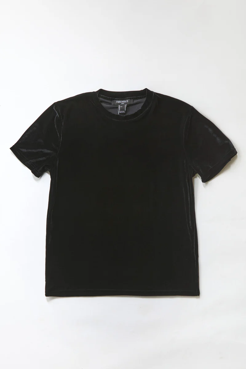 Velvet Crew Neck Tee - Image 11