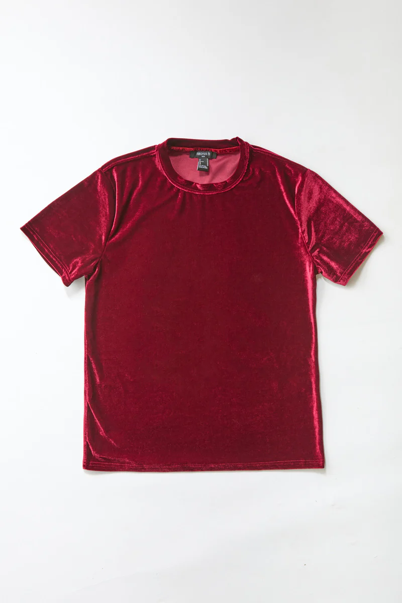 Velvet Crew Neck Tee - Image 7
