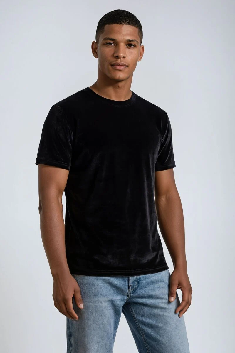 Velvet Crew Neck Tee - Image 9