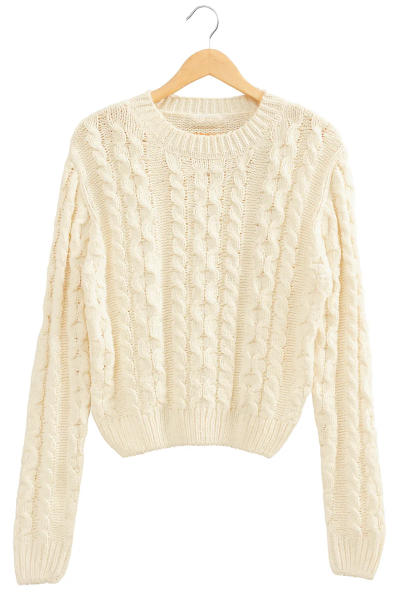 Cable Knit Sweater - Image 4