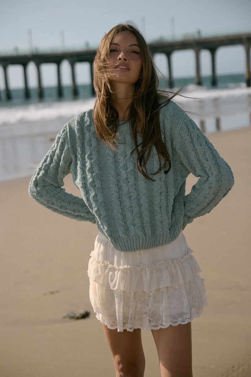 Cable Knit Sweater - Image 8