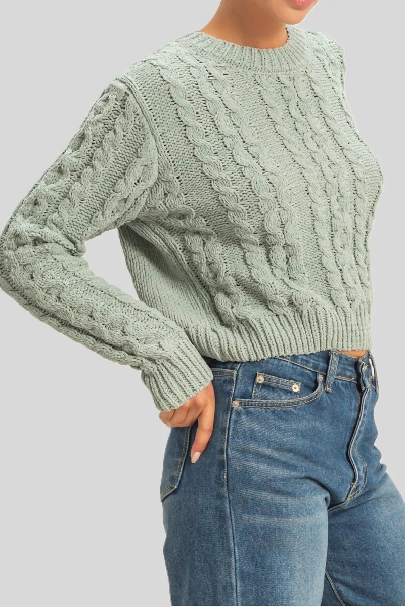 Cable Knit Sweater - Image 9