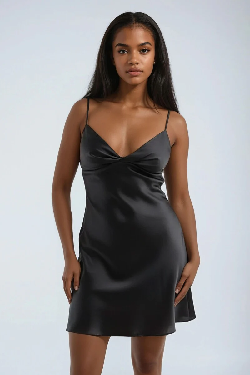 Satin Cami Mini Dress - Image 3