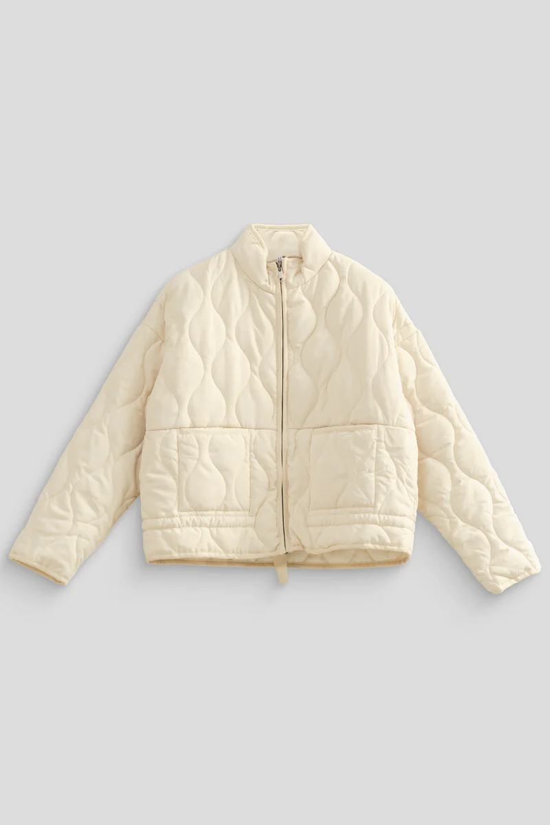 Quilted Drawstring-Hem Jacket - Image 10