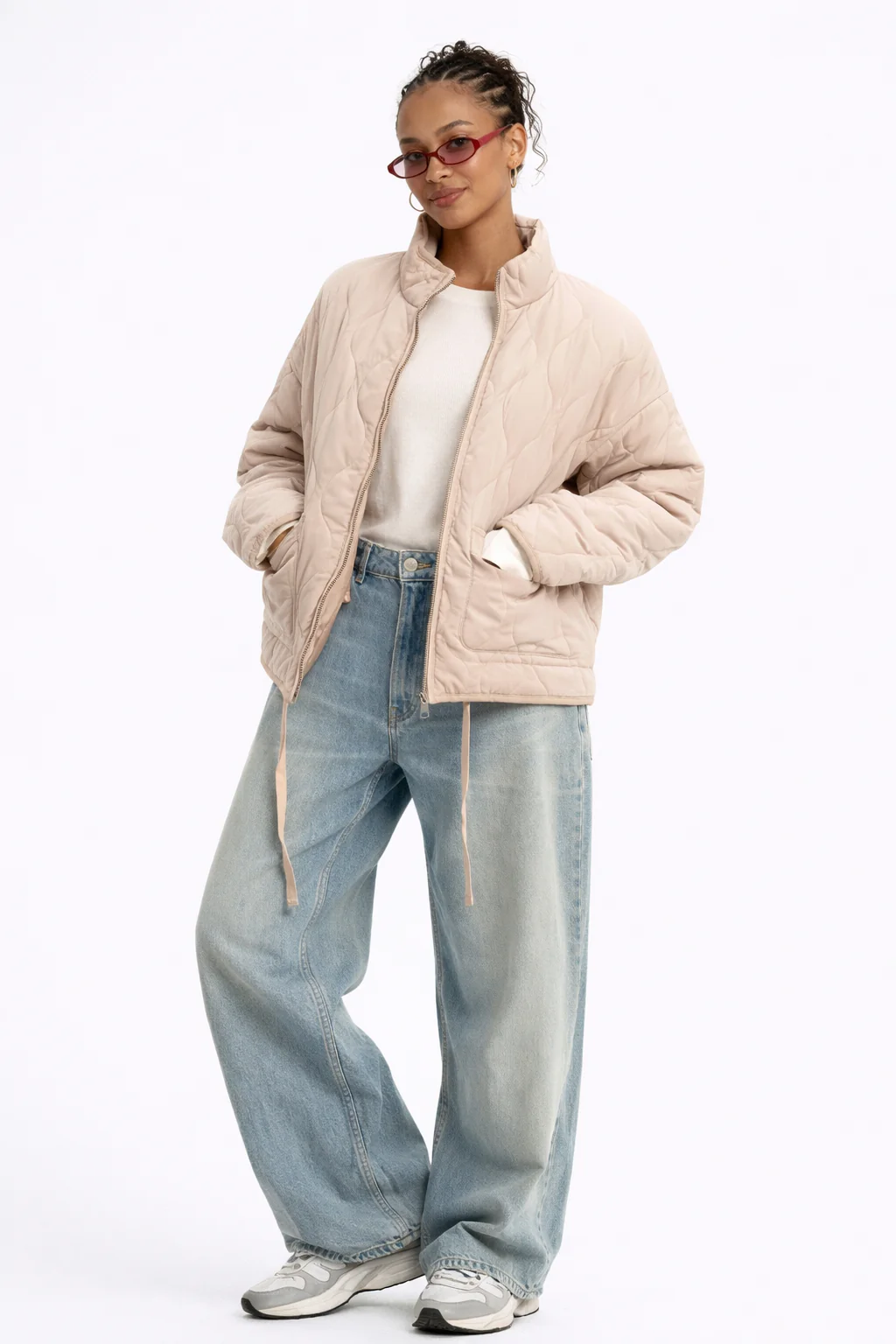 Quilted Drawstring-Hem Jacket - Image 19