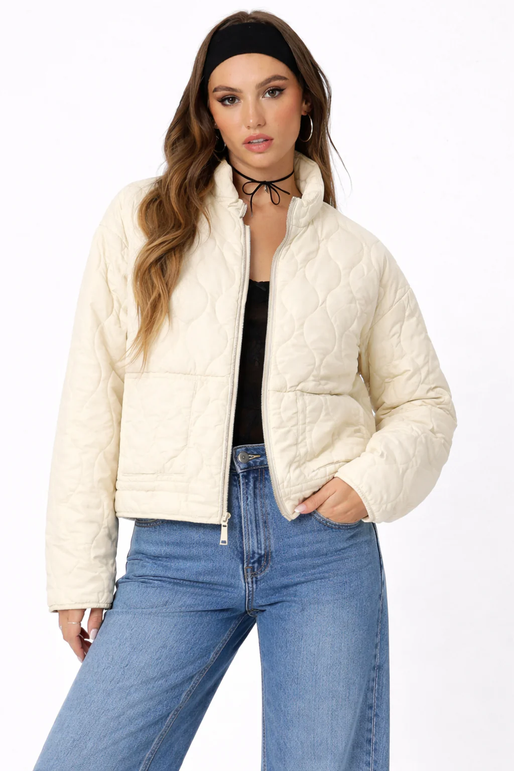 Quilted Drawstring-Hem Jacket - Image 9