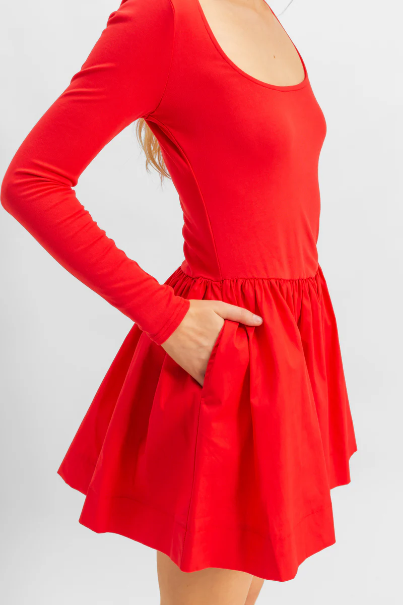 Scoop-Neck Mini Skater Dress - Image 3