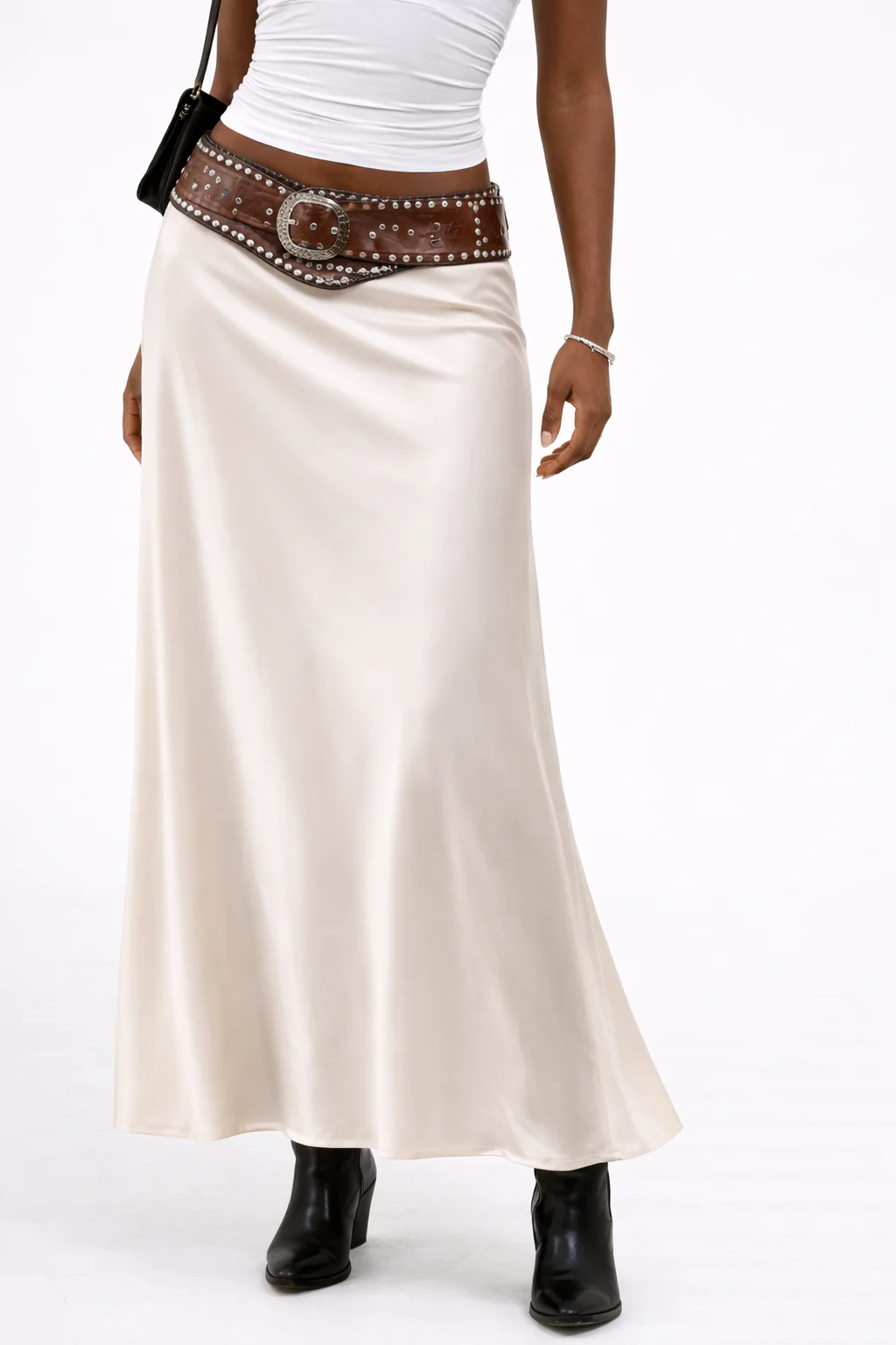 Satin A-Line Maxi Skirt - Image 2