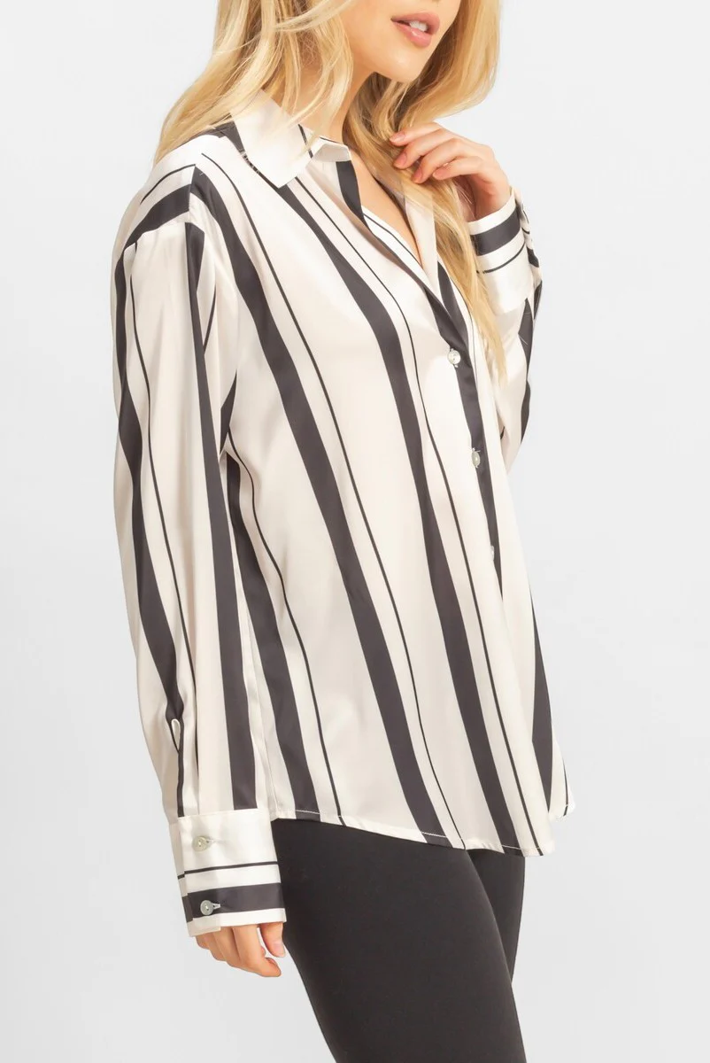 Satin Striped Shirt - Image 6