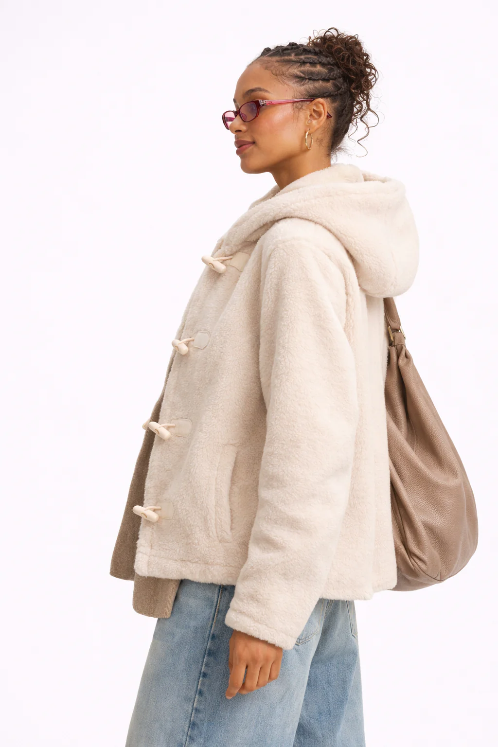 Hooded Sherpa Toggle Jacket - Image 2