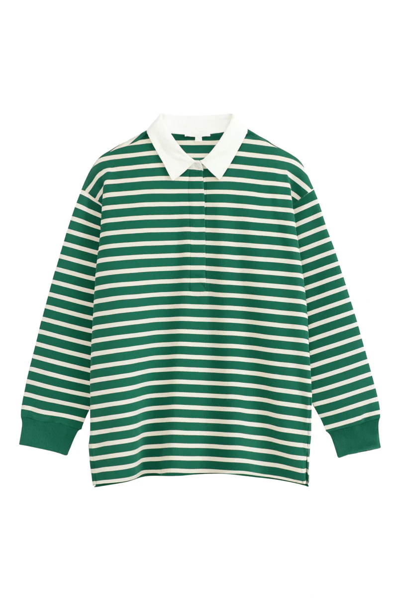 Striped Oversized Rugby Shirt - Image 3
