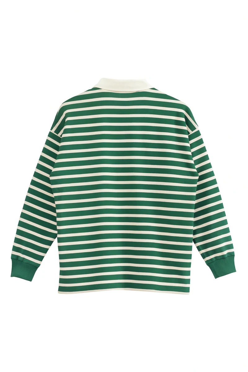 Striped Oversized Rugby Shirt - Image 5