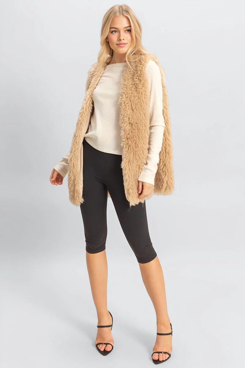 Fuzzy Longline Vest - Image 3