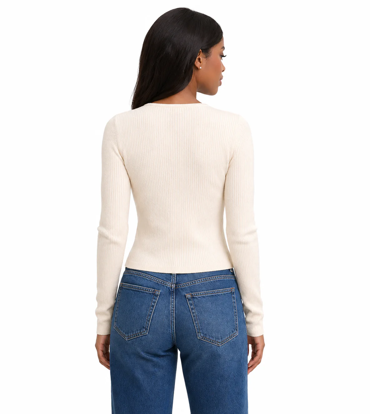 Ribbed Button-Front Cardigan Top - Image 17