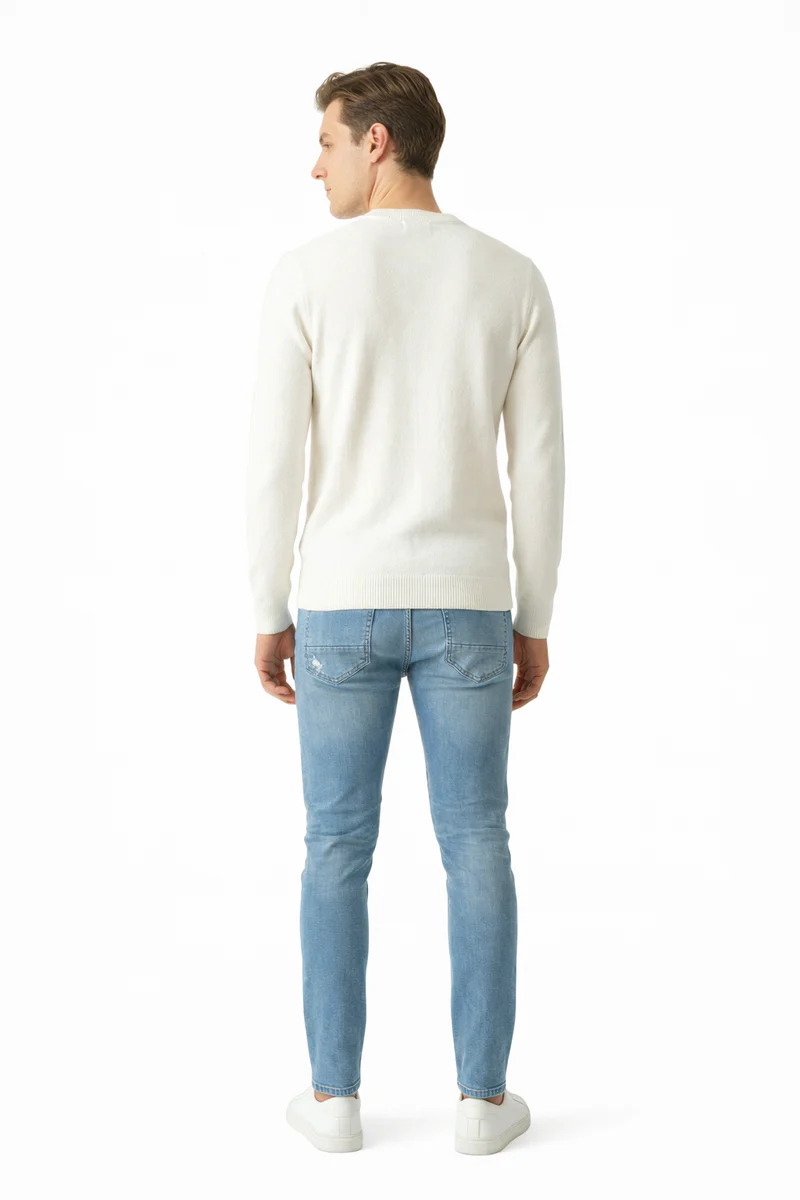 Long-Sleeve Henley Sweater - Image 3